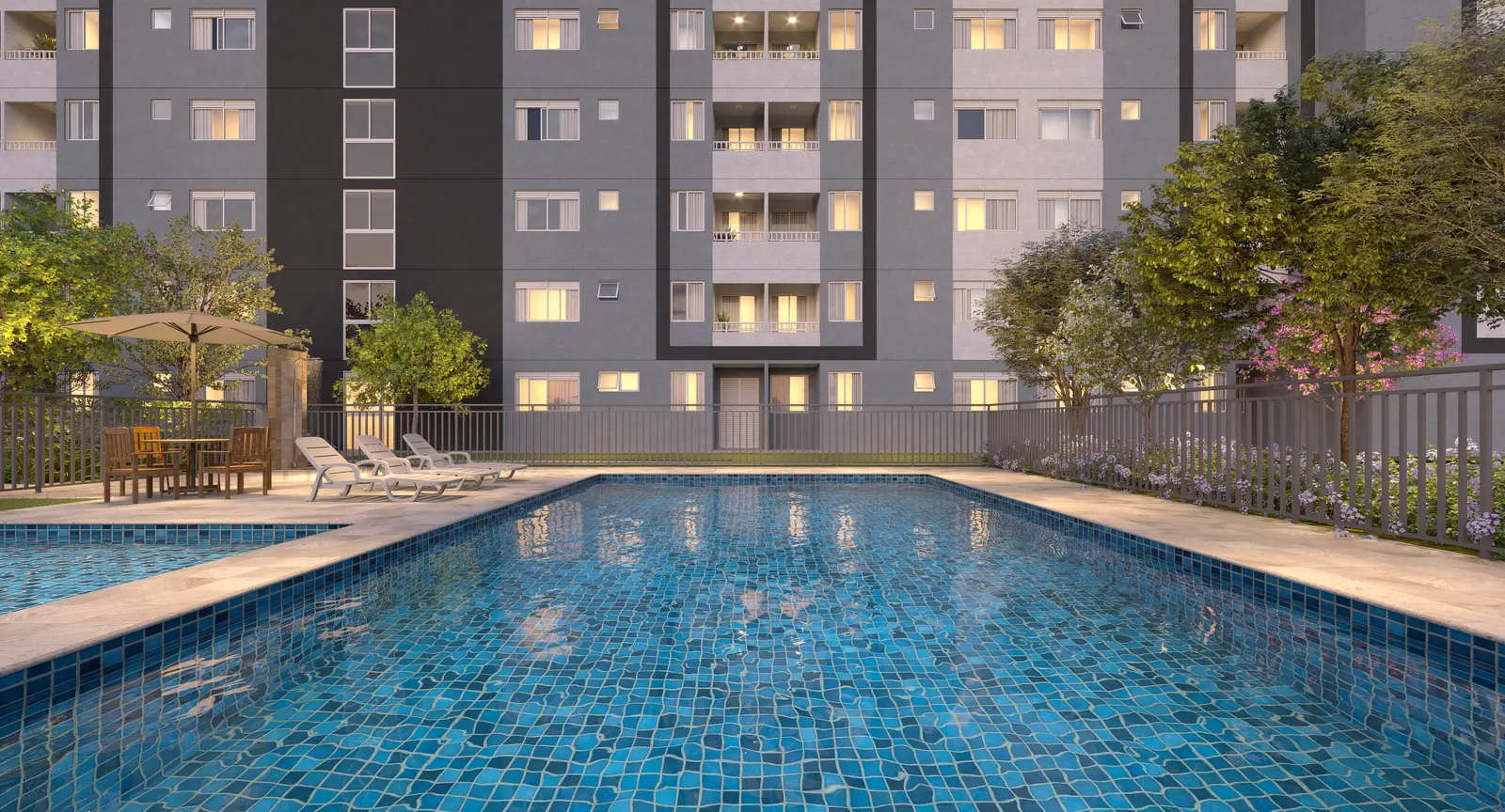 Piscina adulto e infantil do Elevato Nova Iguaçu