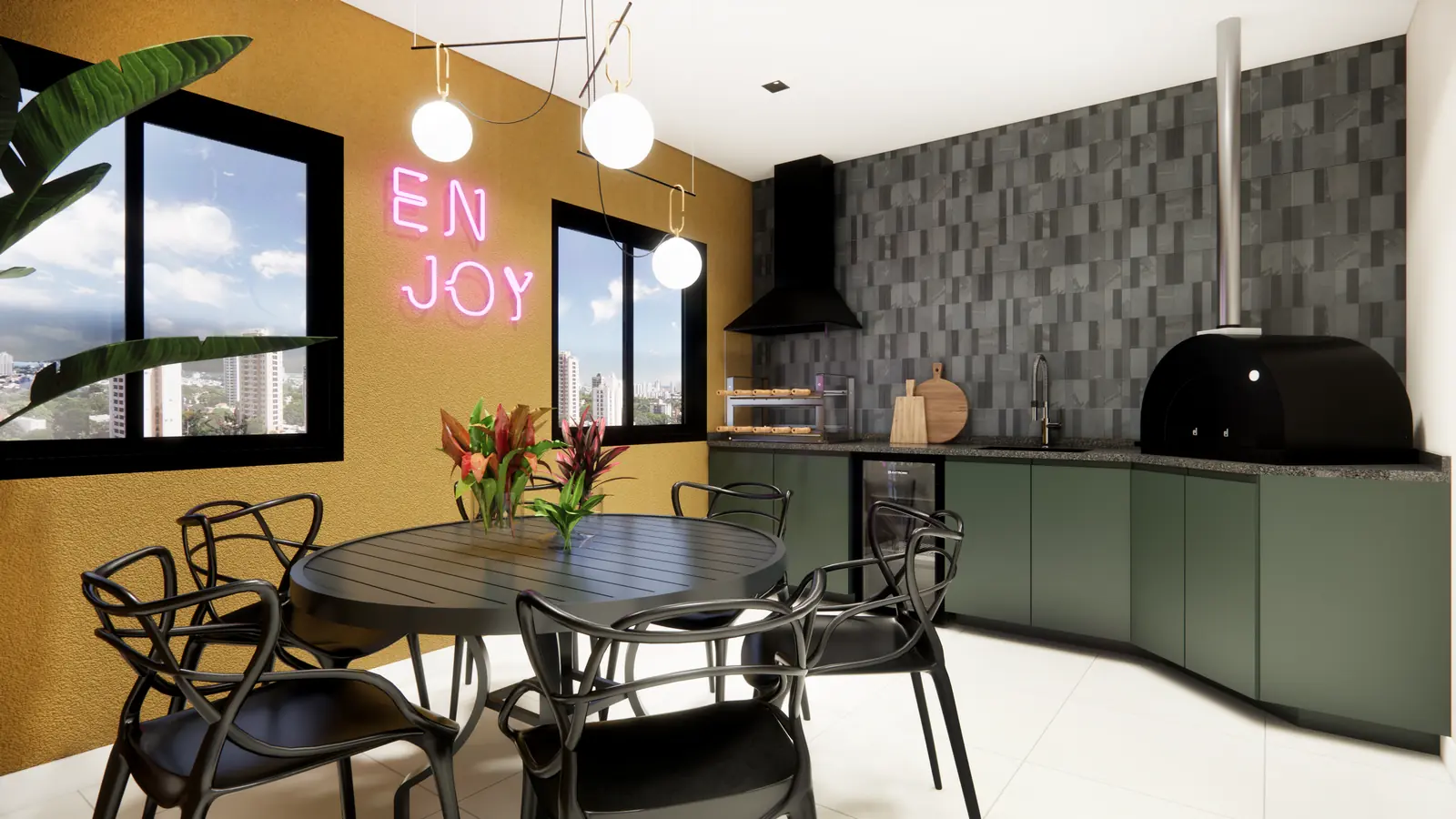Espaço churrasco e pizza do Jazz Nova Iguaçu