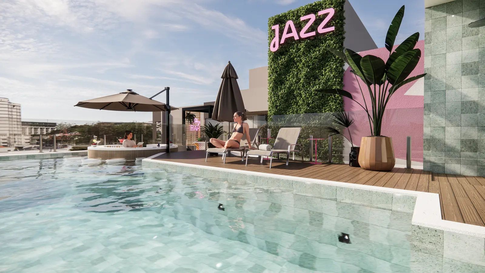 Piscina do Jazz Nova Iguaçu no rooftop