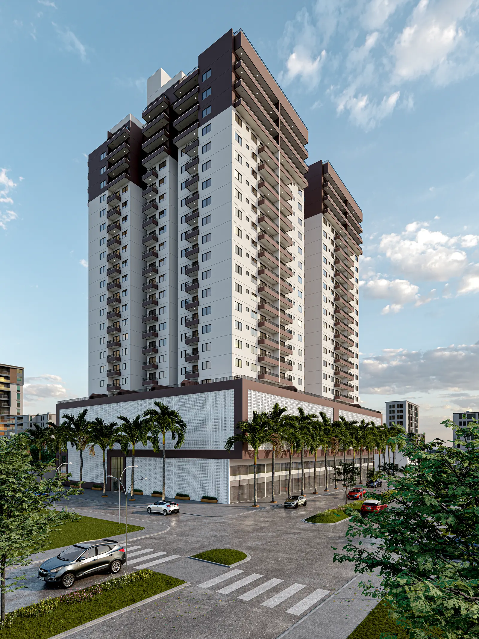 Perspectiva ilustrativa do Oásis Residencial