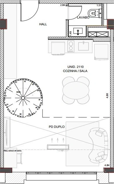 Duplex 2110 · pavimento inferior