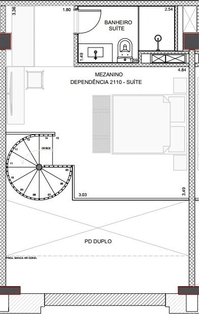 Duplex 2110 · mezanino