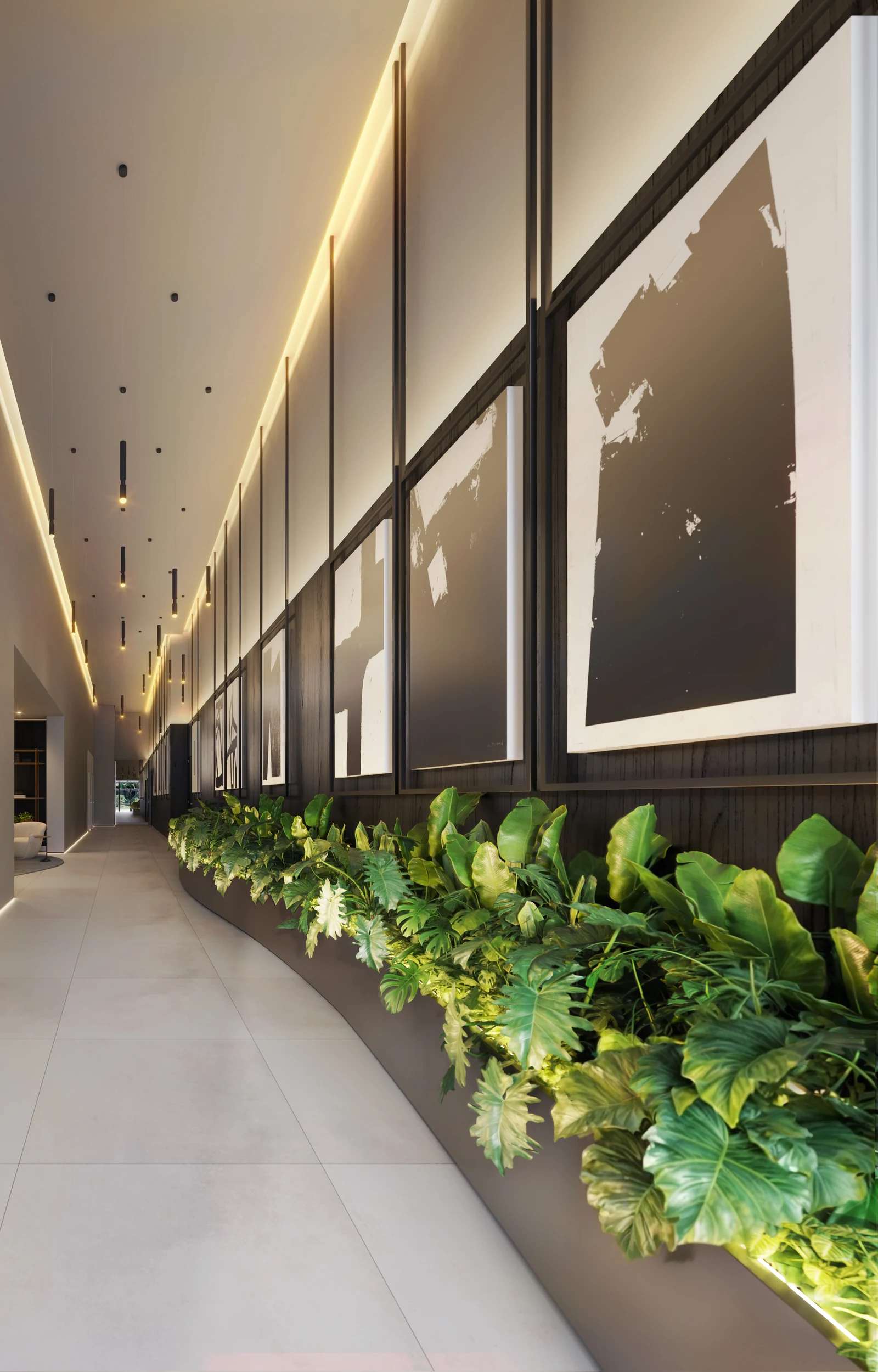 Perspectiva ilustrativa da galeria do Arq Life Design Botafogo