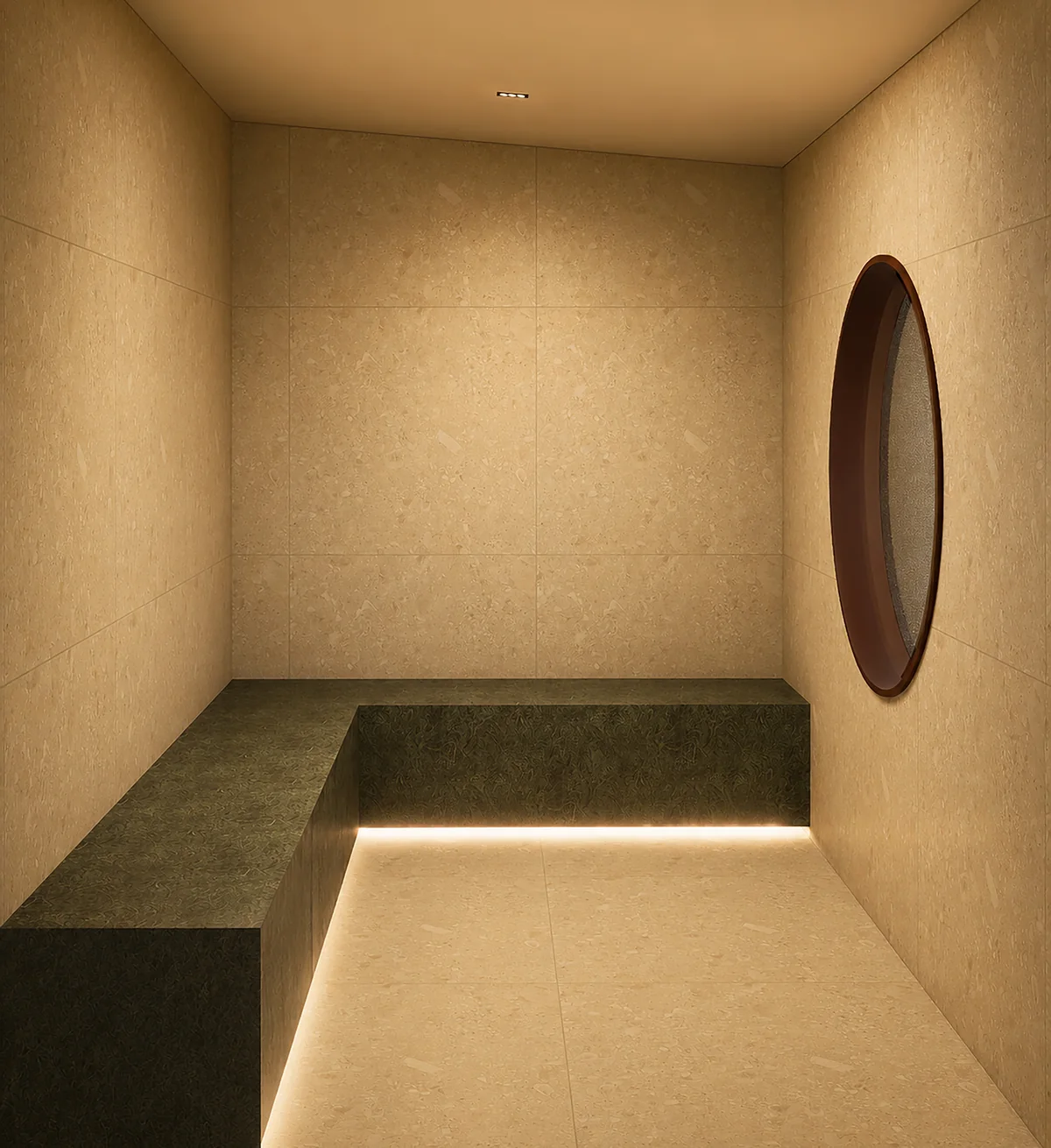 Sauna do Fiore Residences — perspectiva ilustrativa
