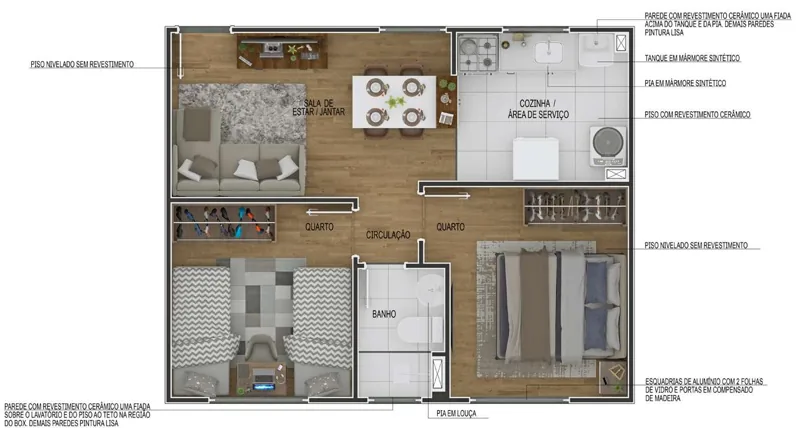 Planta de apartamento