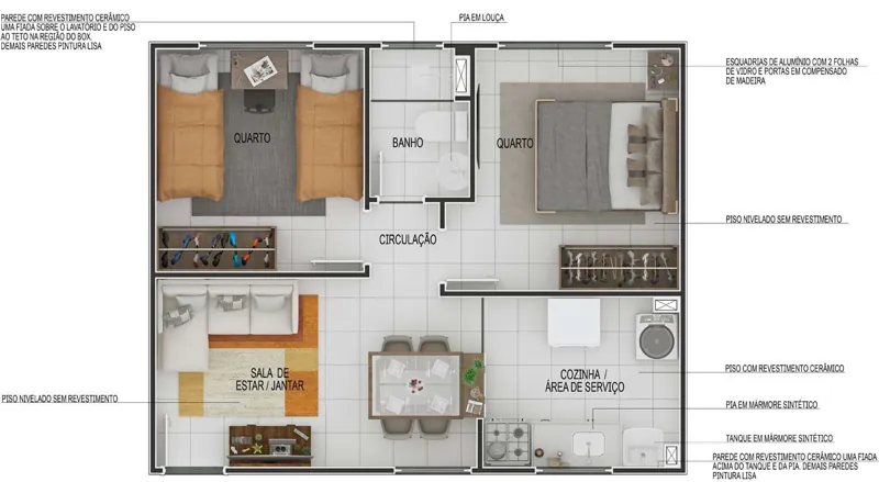 Planta de apartamento