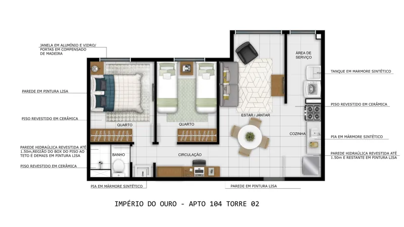 Planta de apartamento