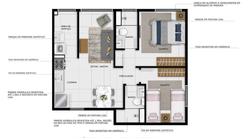 Planta de apartamento
