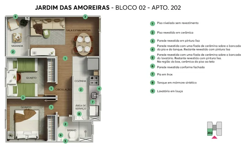 Planta de apartamento