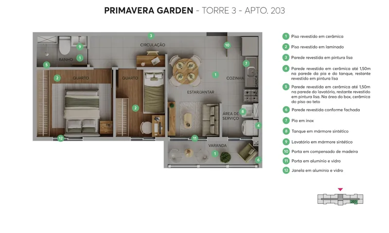 Planta de apartamento