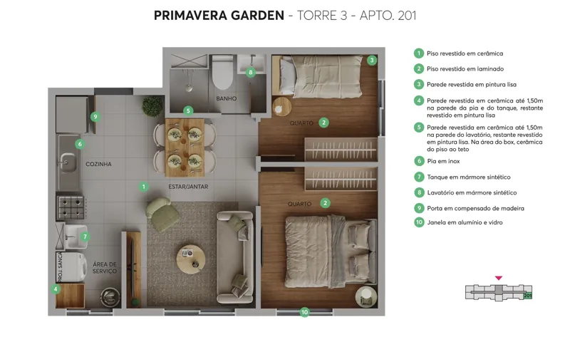 Planta de apartamento