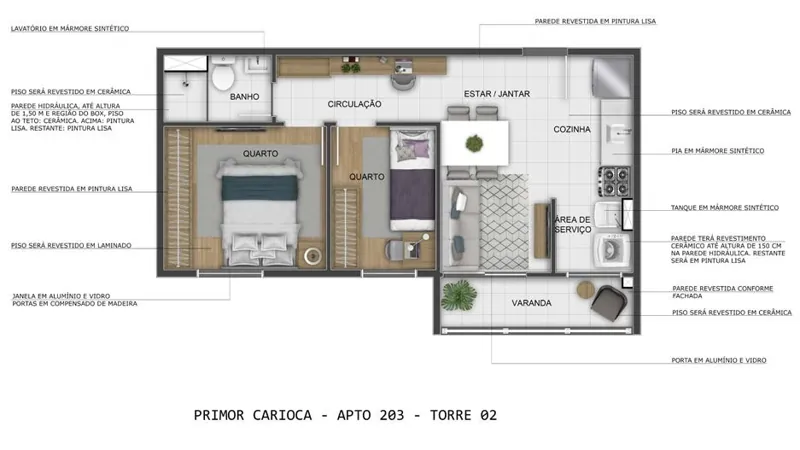 Planta de apartamento