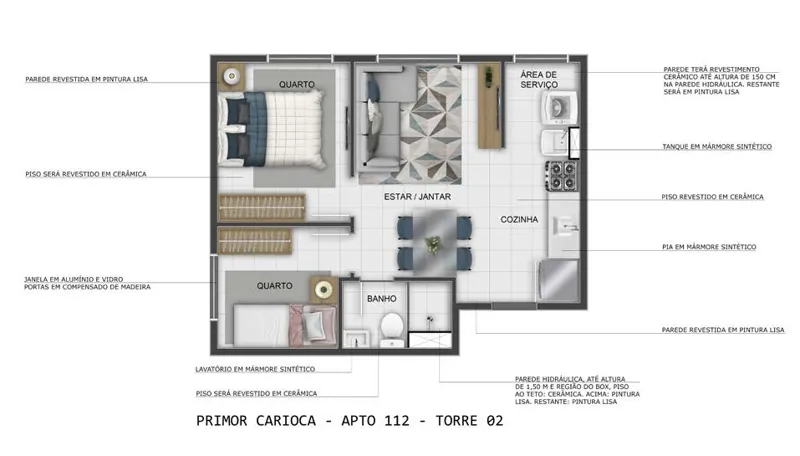 Planta de apartamento