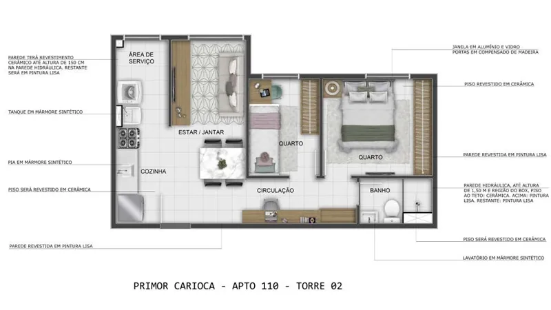 Planta de apartamento
