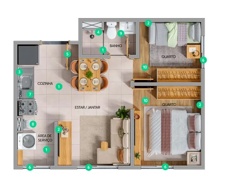 Planta de apartamento