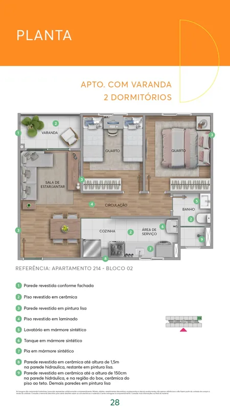 Planta de apartamento