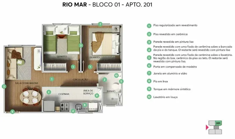 Planta de apartamento