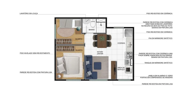 Planta de apartamento