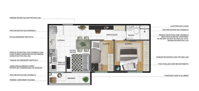 Planta de apartamento