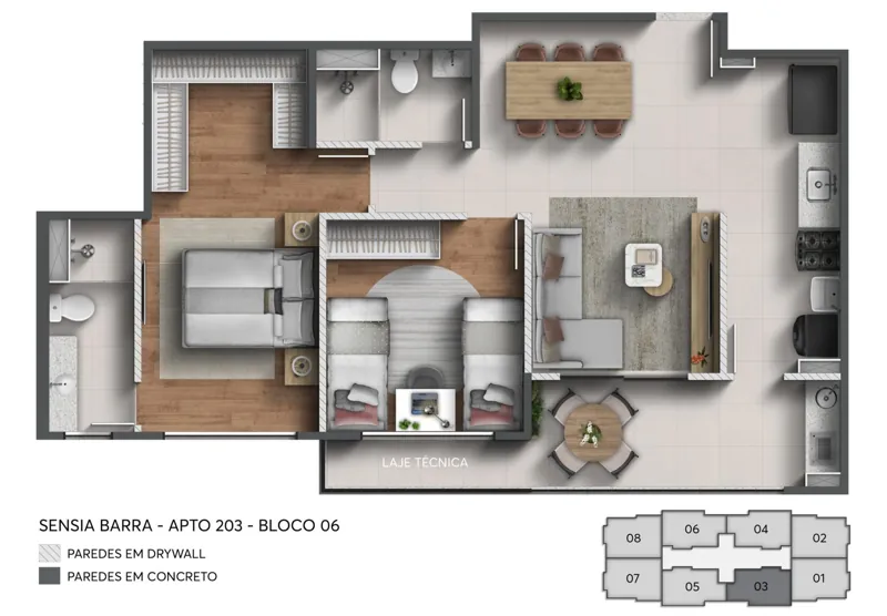 Planta de apartamento