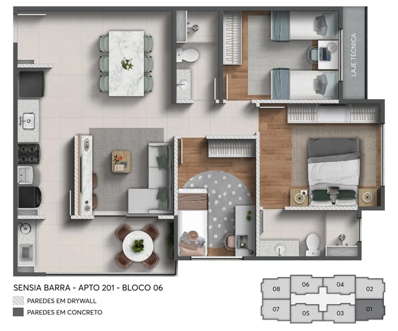 Planta de apartamento