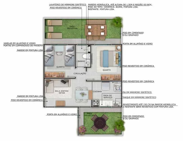 Planta de apartamento