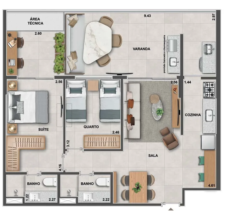 Planta de referência — apartamento