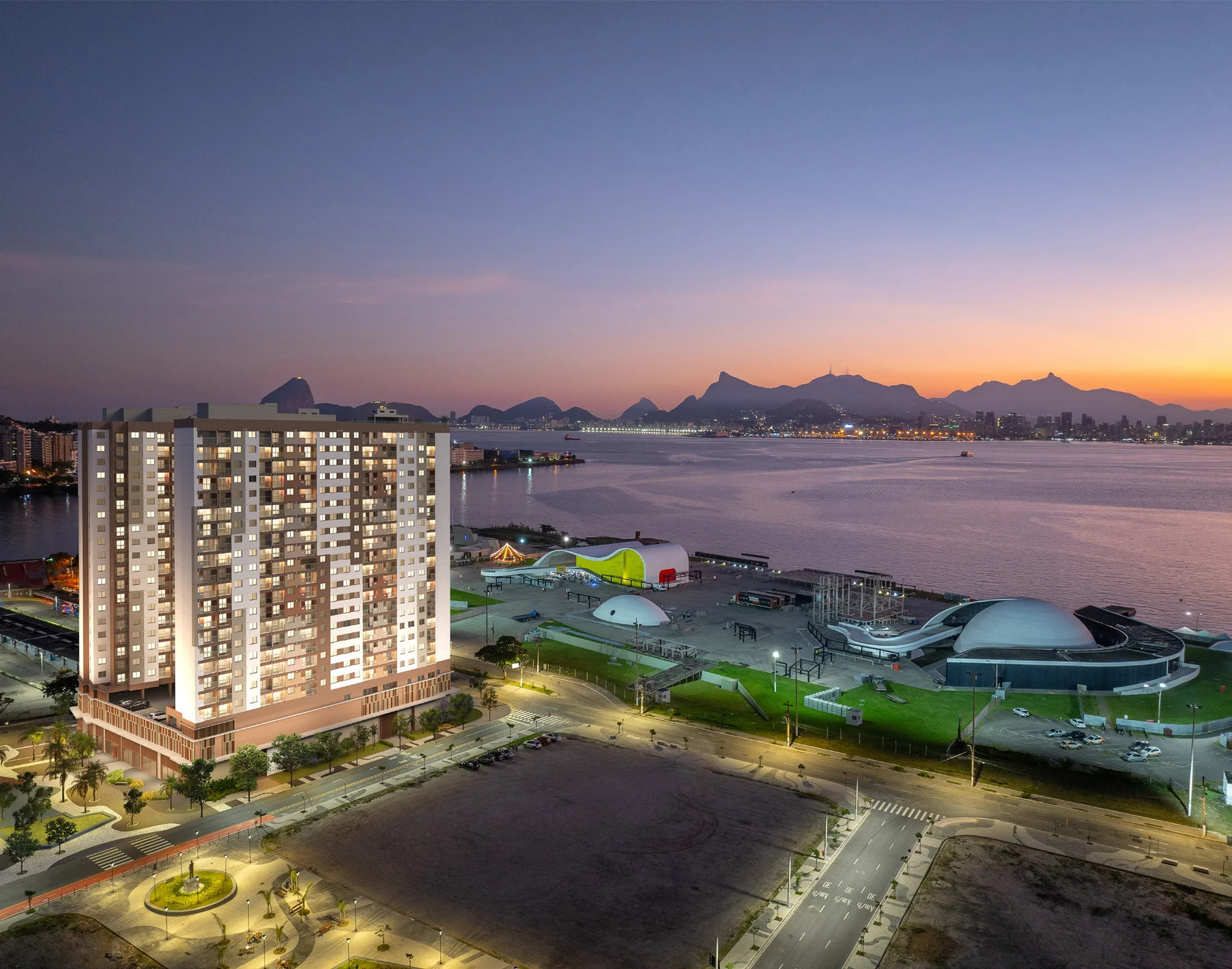 Perspectiva ilustrativa do The Pier Residencial