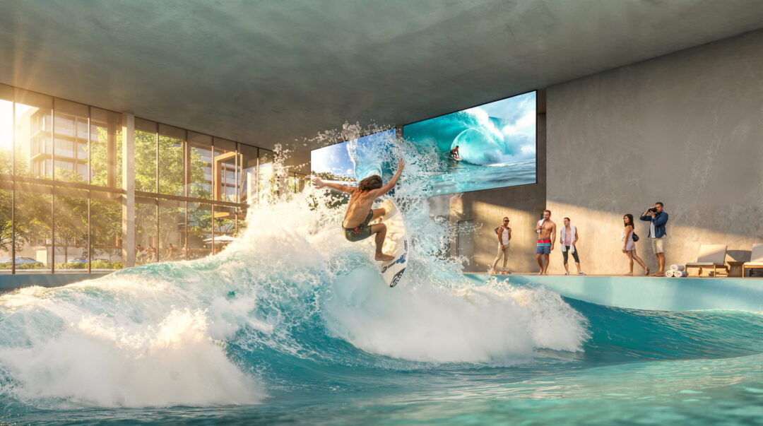 Piscina de surf indoor da Cidade Arte Barra