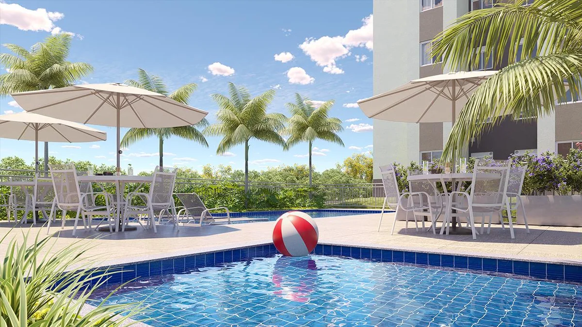 Piscina infantil — perspectiva ilustrativa