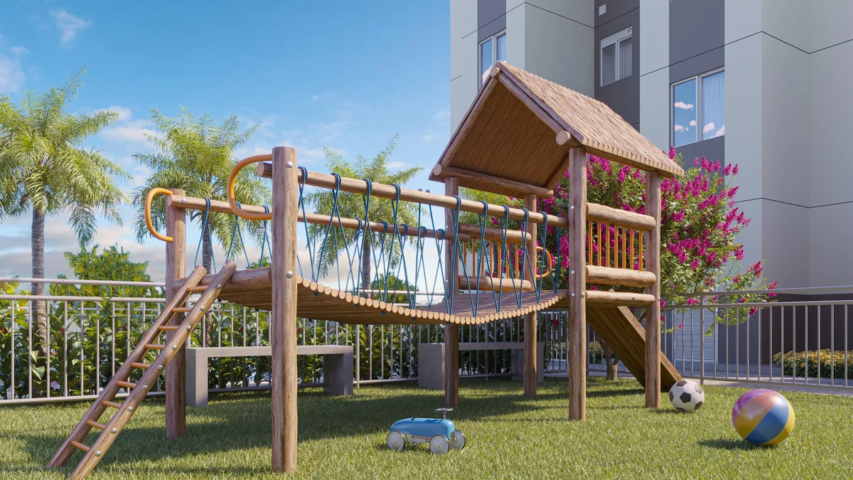 Playground — perspectiva ilustrativa