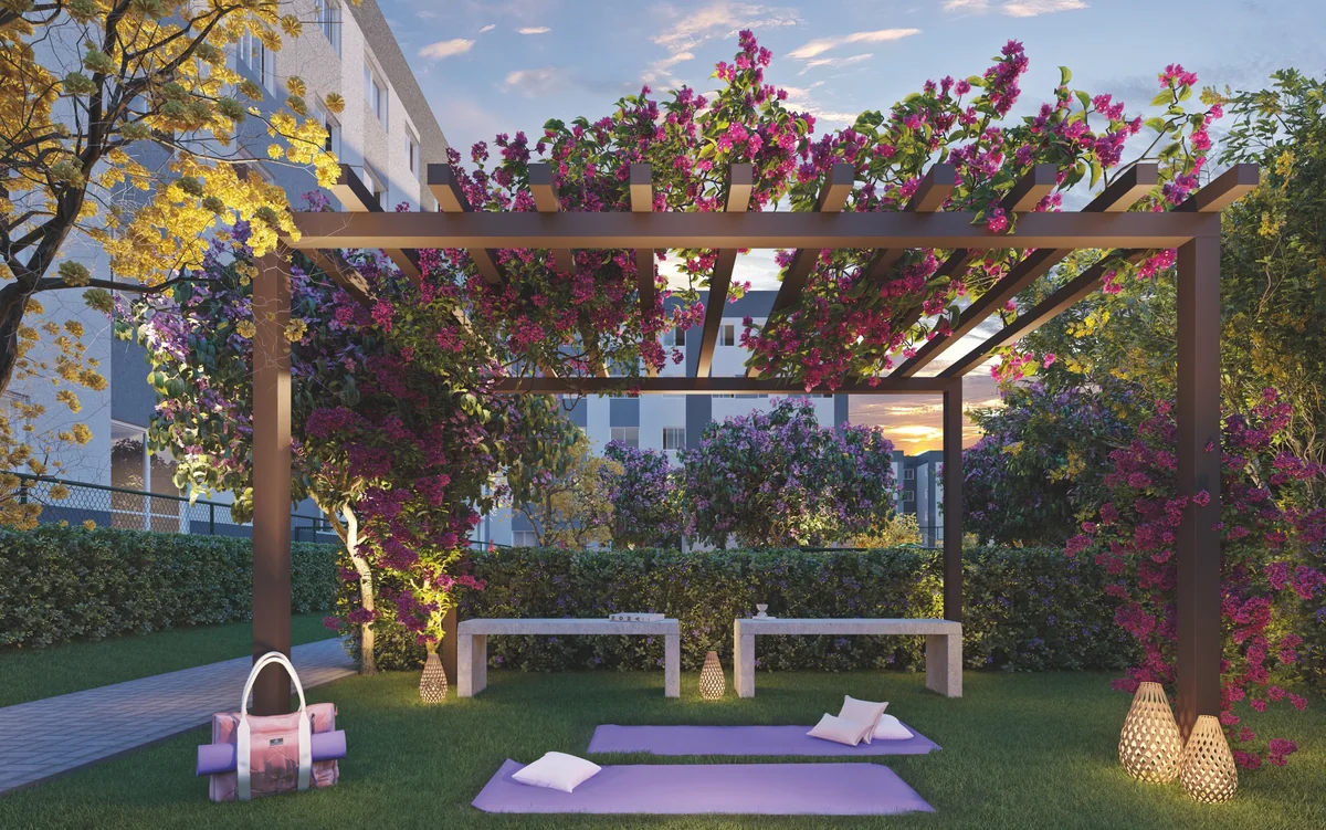 Espaço yoga — perspectiva ilustrativa
