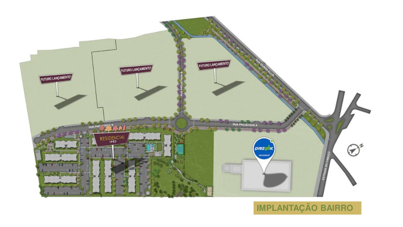 Implantação do bairro planejado