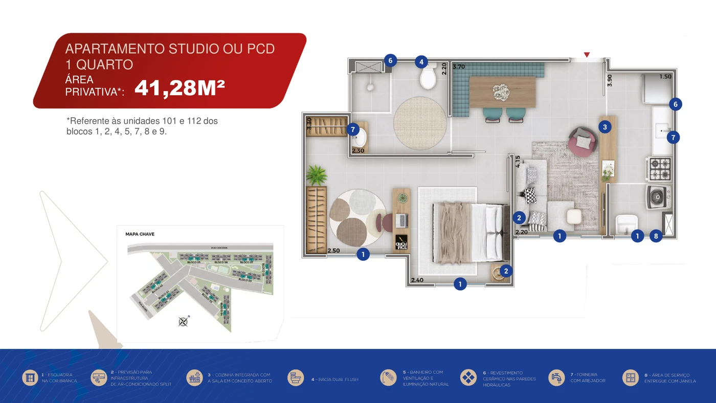 Studio ou PCD · 41,28 m²