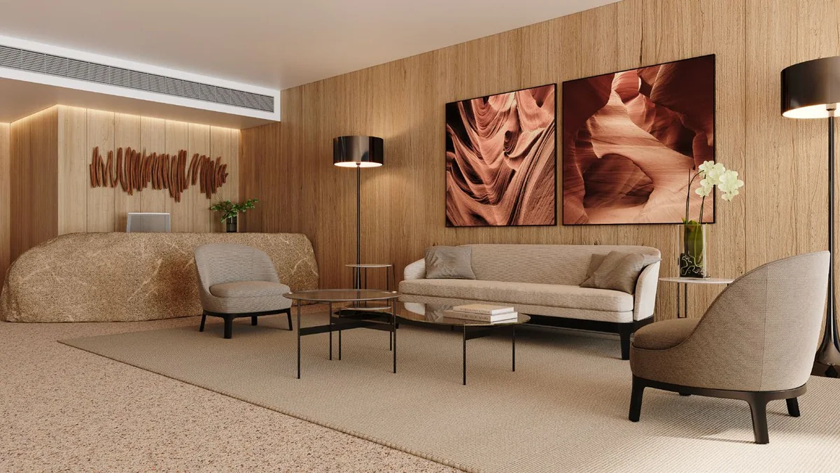 Hall — perspectiva ilustrativa