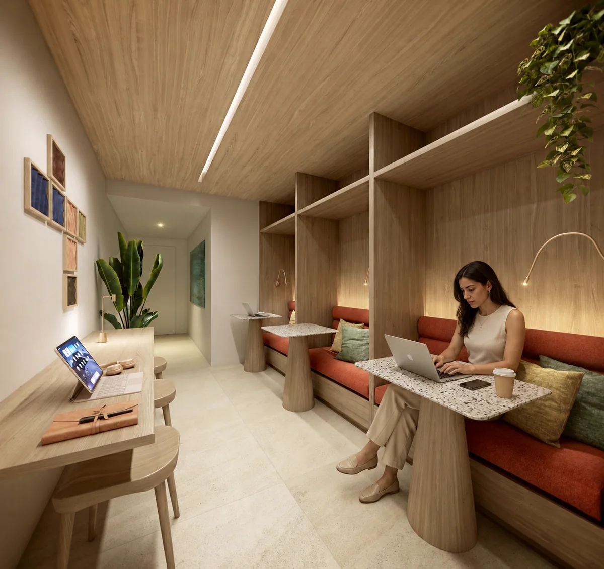 Coworking — perspectiva ilustrativa