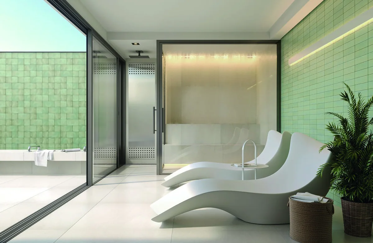 Sauna — perspectiva ilustrativa