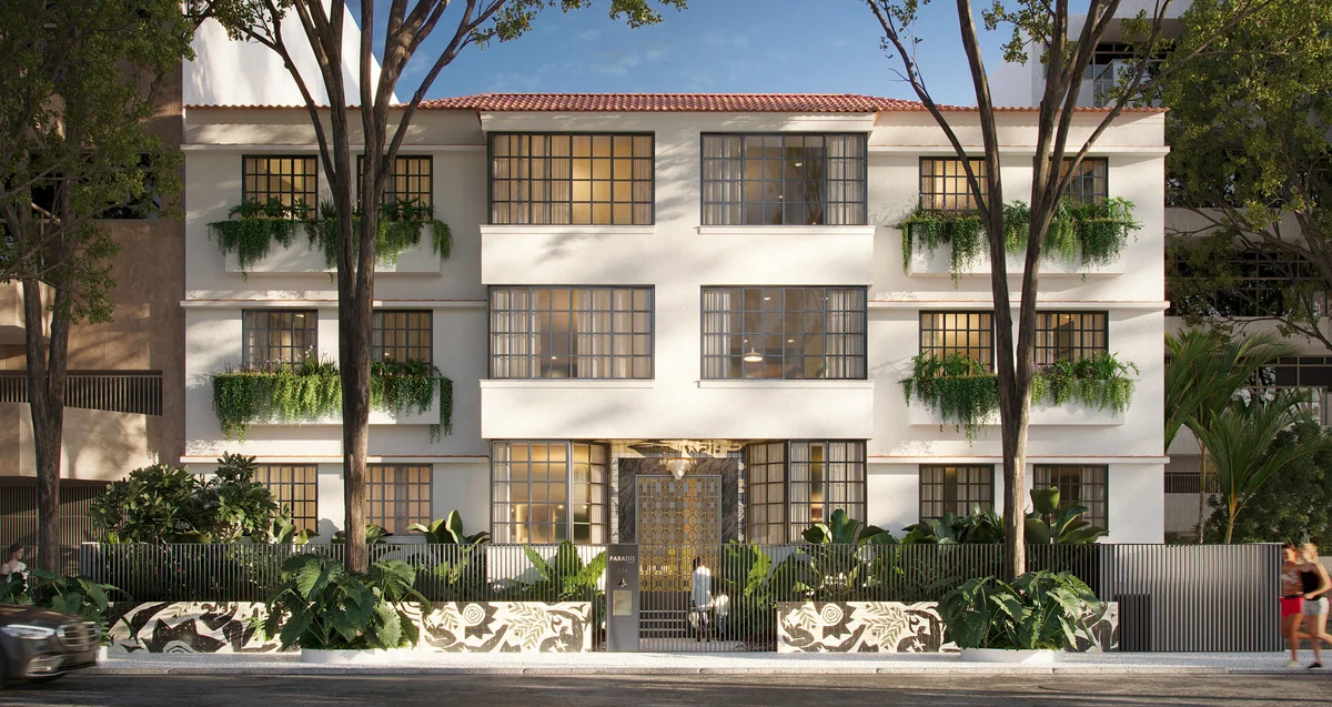 Edifício Art Déco — perspectiva ilustrativa