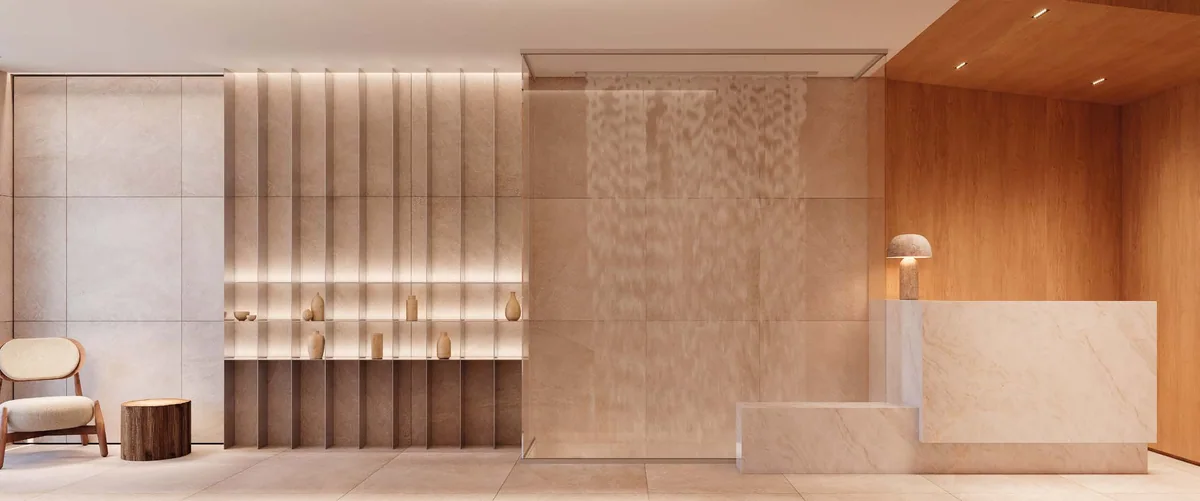 Lobby — perspectiva ilustrativa