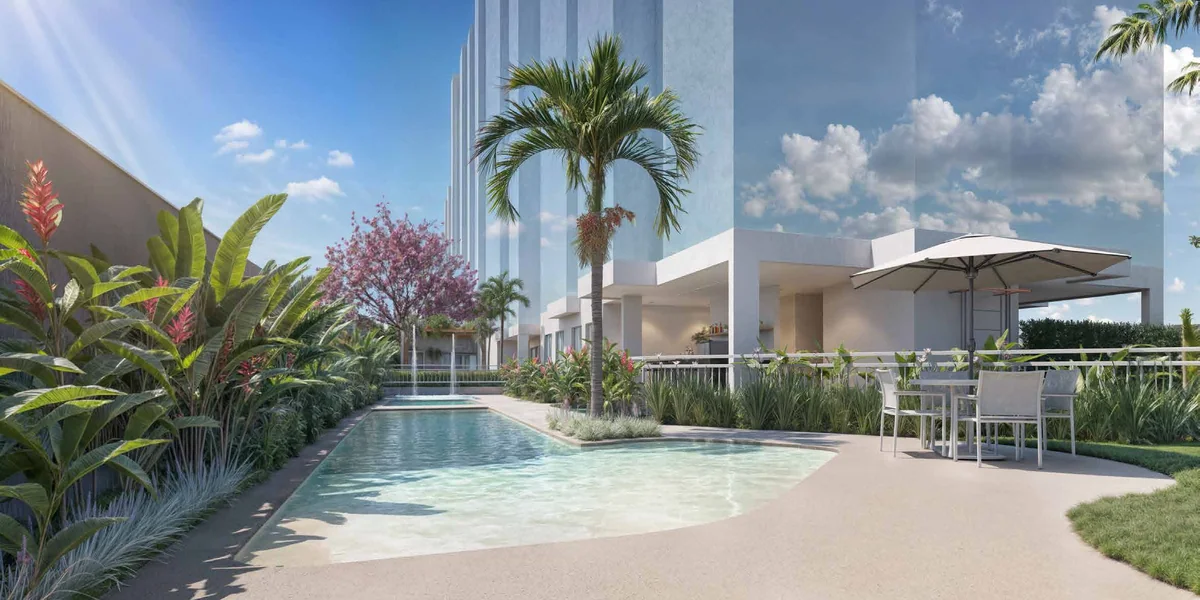 Piscina — perspectiva ilustrativa