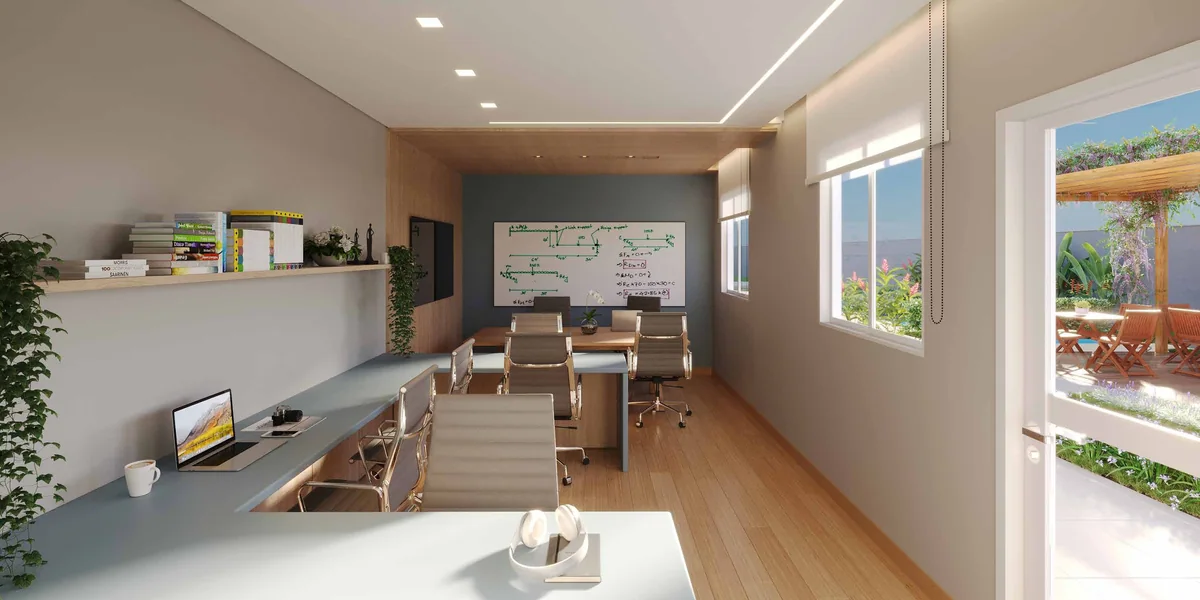 Coworking — perspectiva ilustrativa