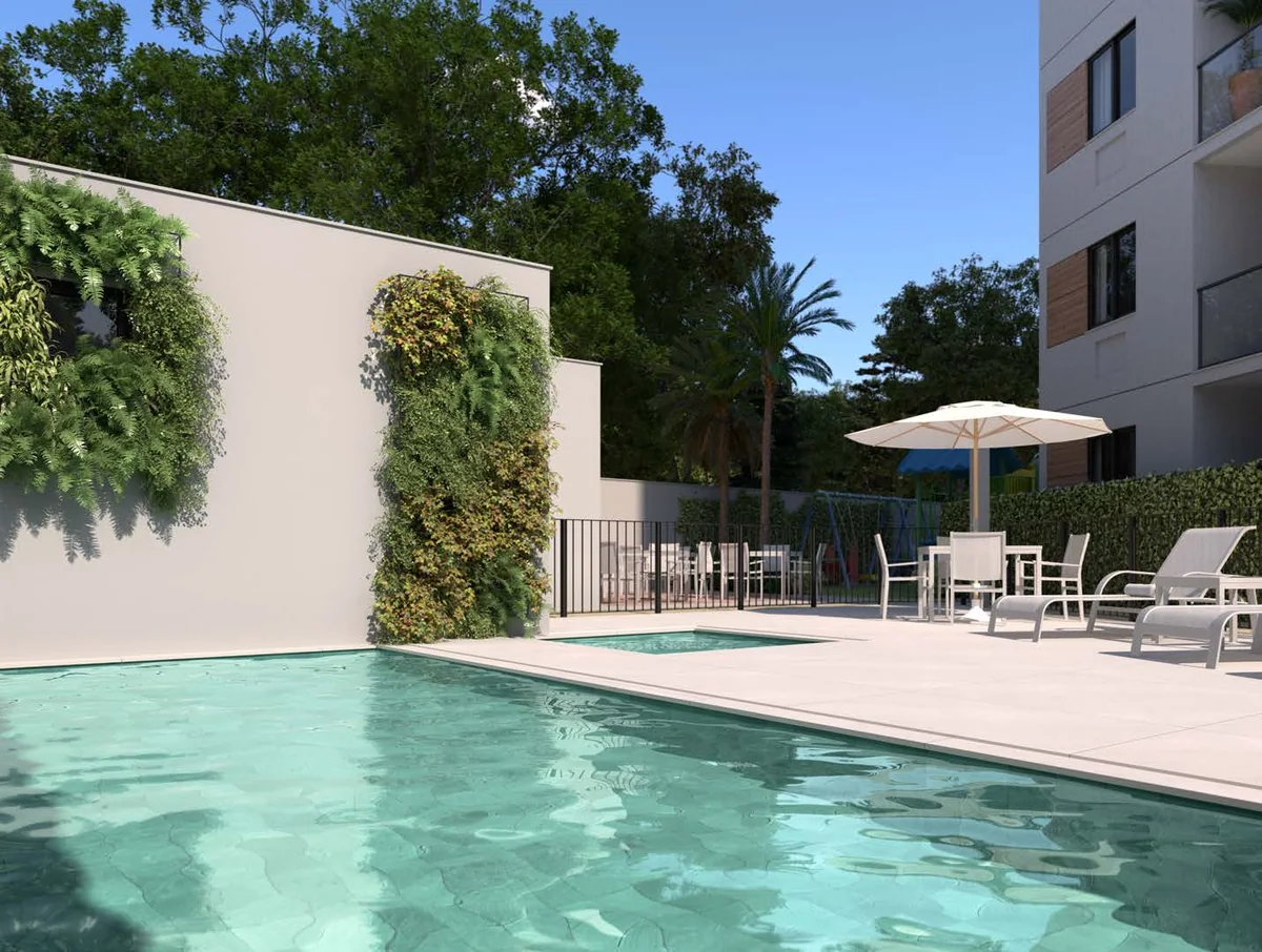 Piscinas — perspectiva ilustrativa