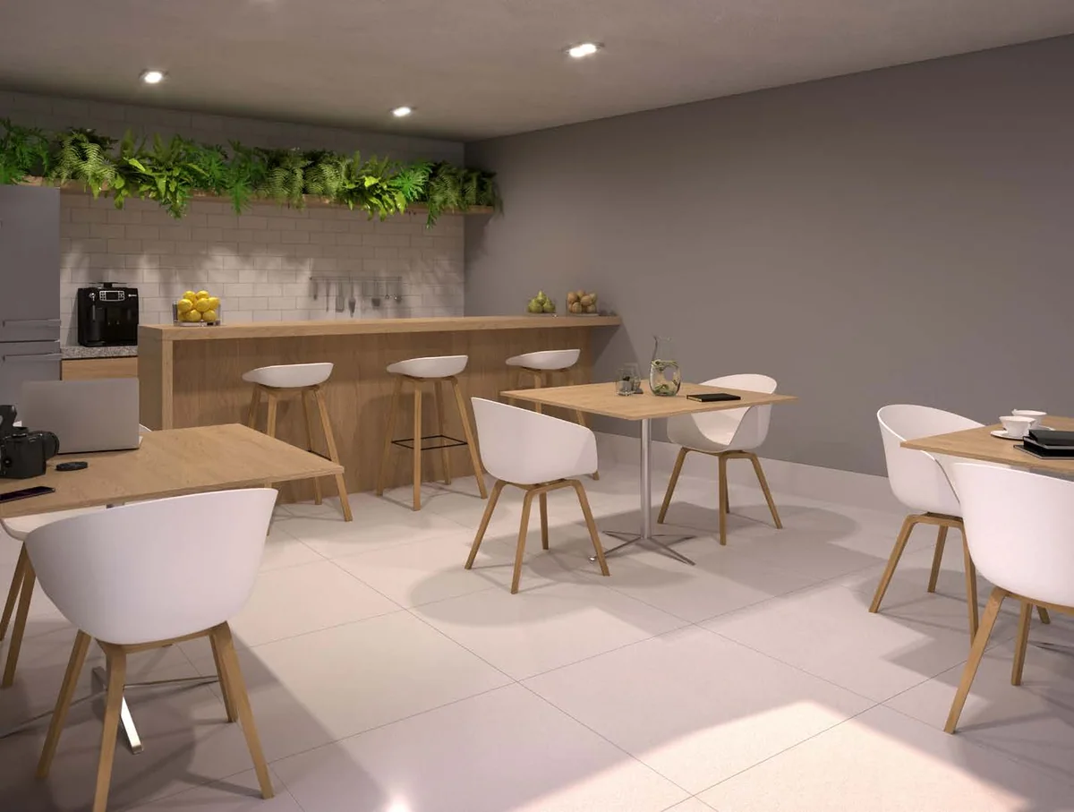 Coworking — perspectiva ilustrativa