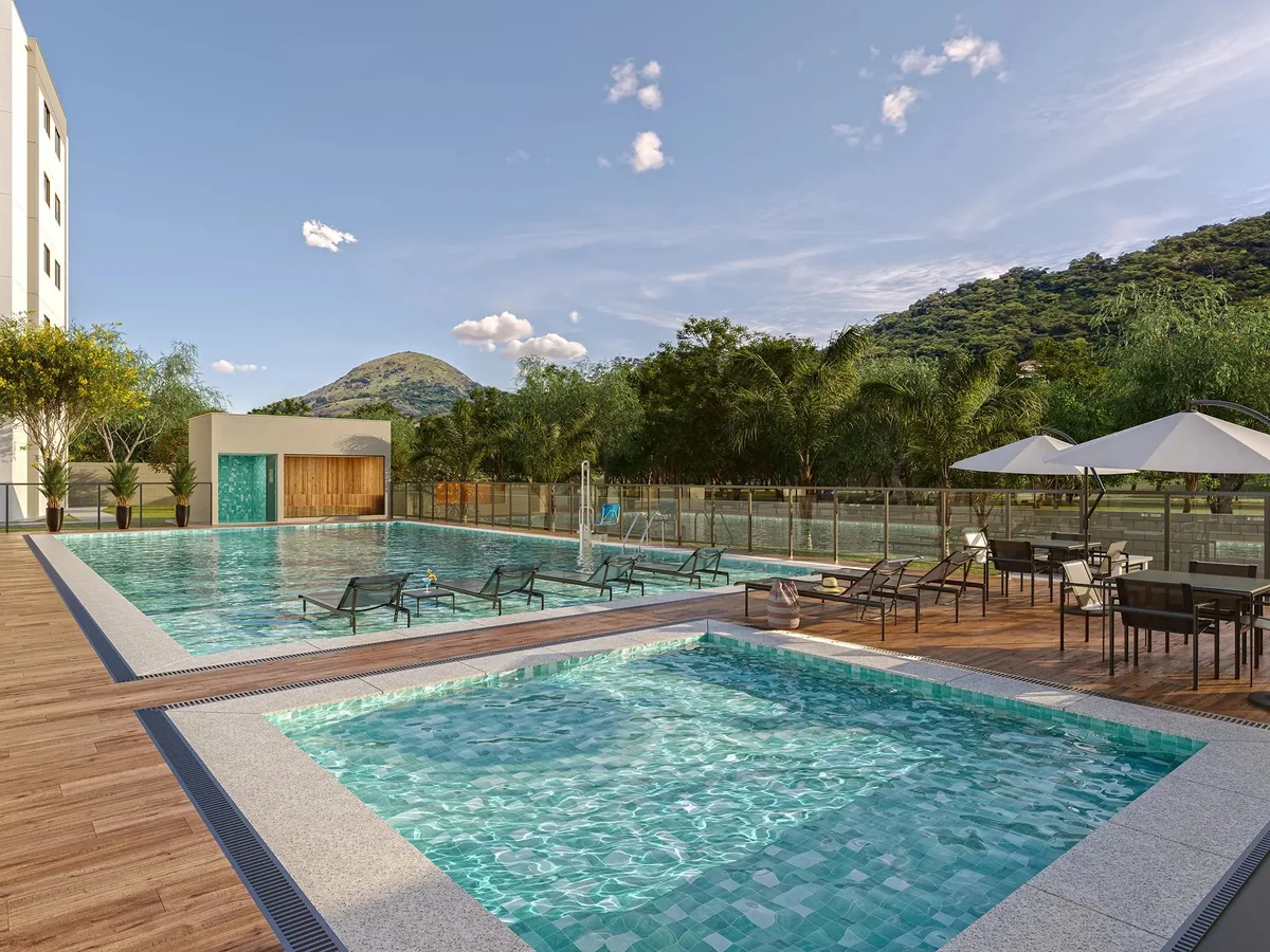 Piscinas — perspectiva ilustrativa