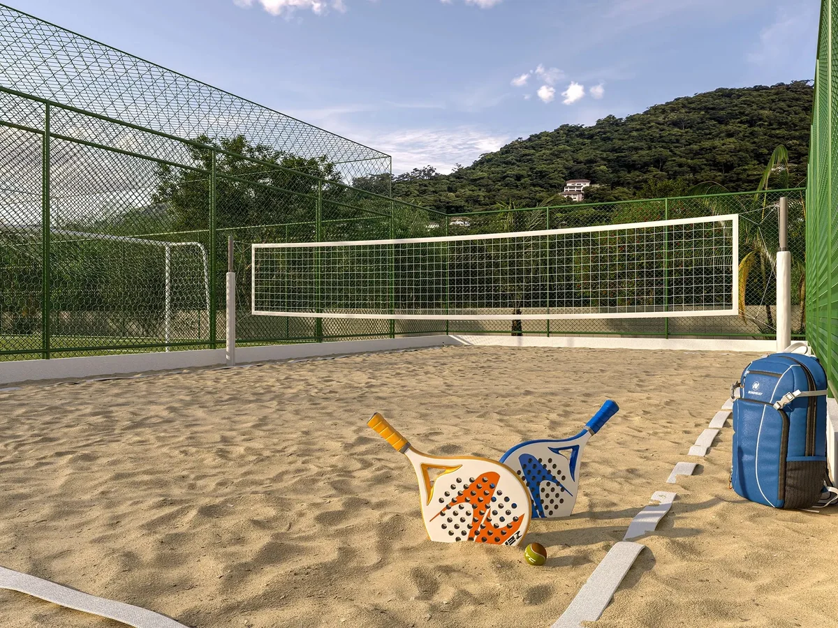 Beach tennis — perspectiva ilustrativa