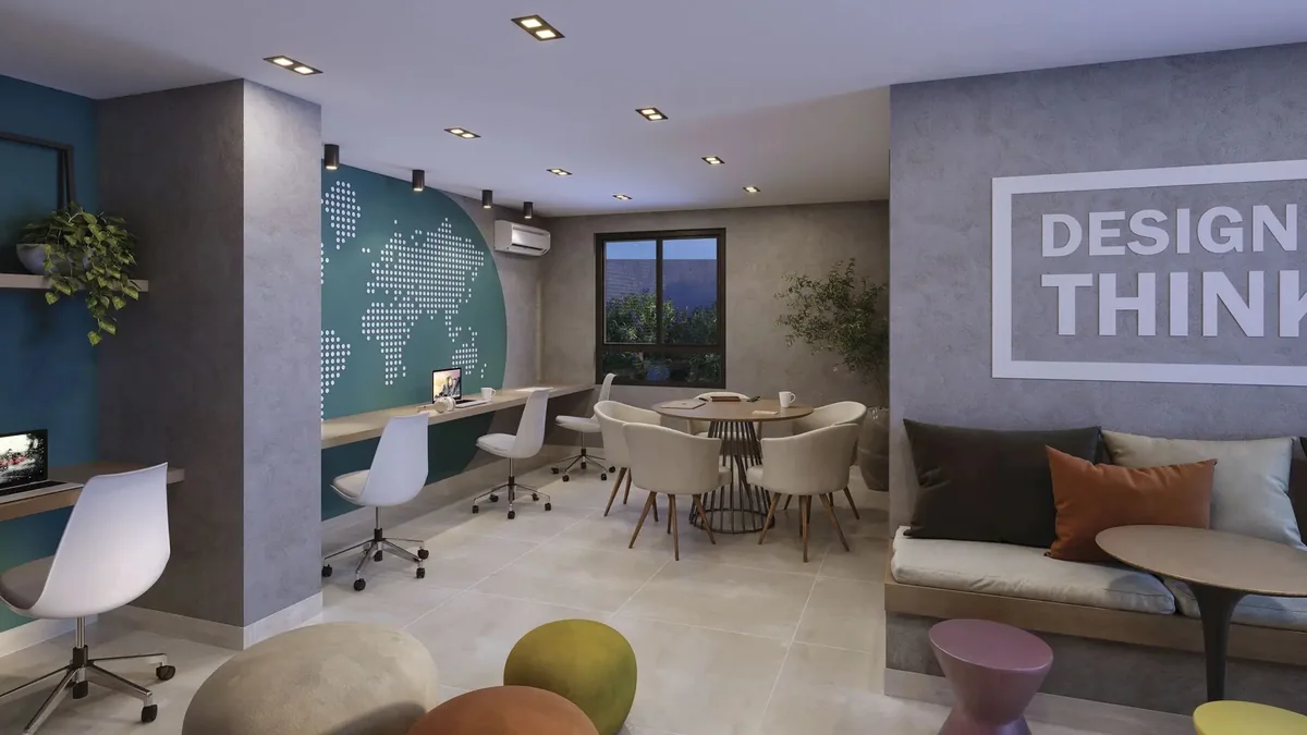 Coworking — perspectiva ilustrativa