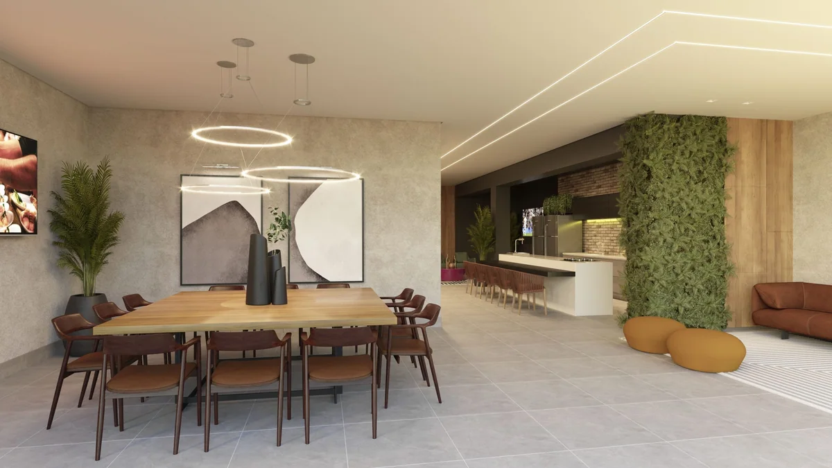 Espaço gourmet — perspectiva ilustrativa