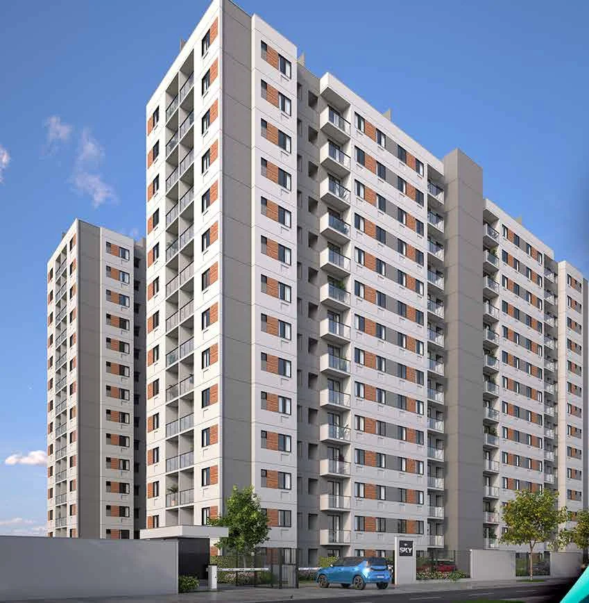 Fachada do Vitale Sky — perspectiva ilustrativa