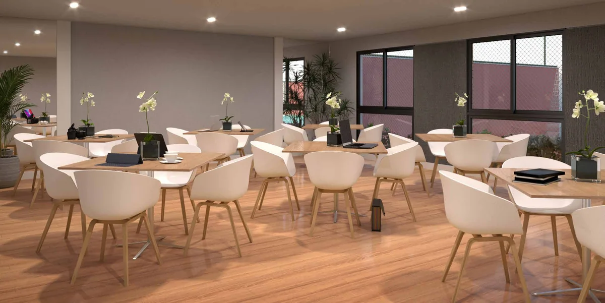 Coworking — perspectiva ilustrativa