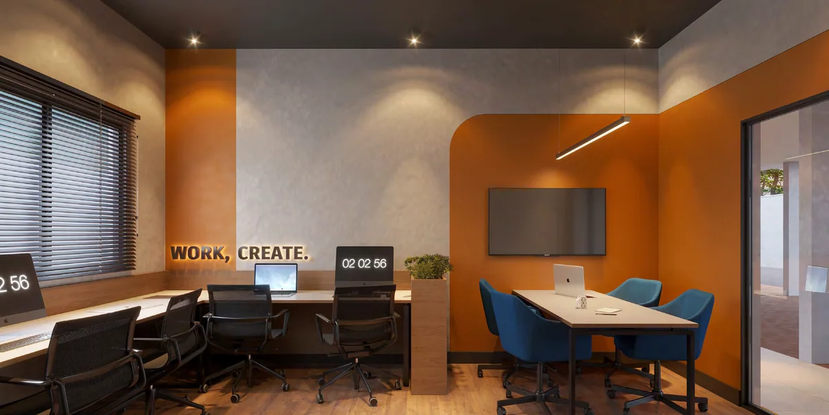 Coworking — perspectiva ilustrativa